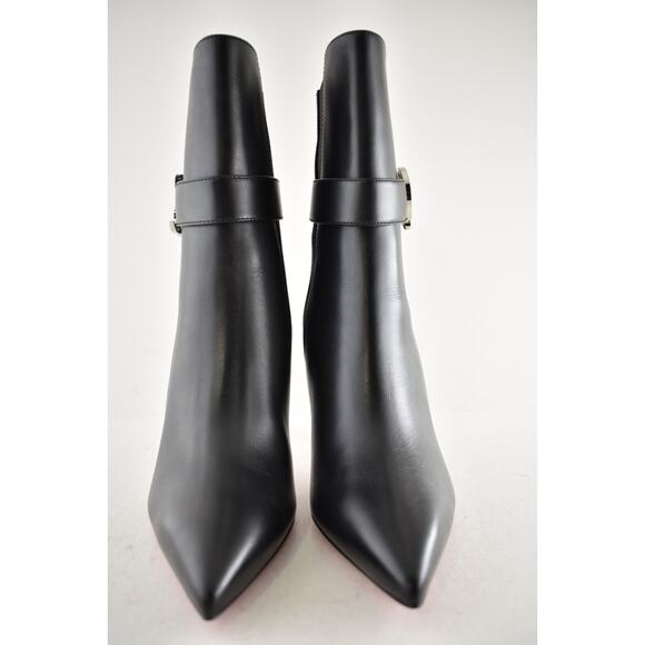 Christian Louboutin SO CL Chelsea Booty 85 Black Leather Ankle Heel Bootie 37.5 - Picture 9 of 14